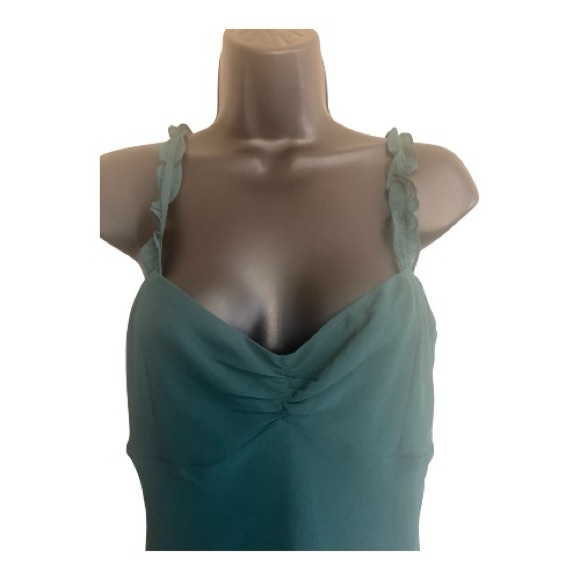 Urban Outfitters Dark Teal Slip Dress with Twisted Straps Size M - Picture 2 of 7